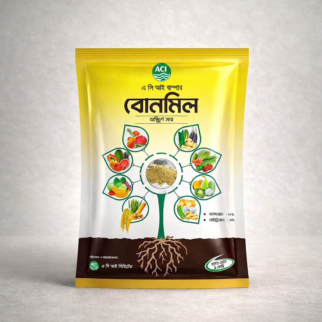 এসিআই বোন মিল (হাড়ের গুঁড়া) সার - ১ কেজি (অক্ষত প্যাকেট)