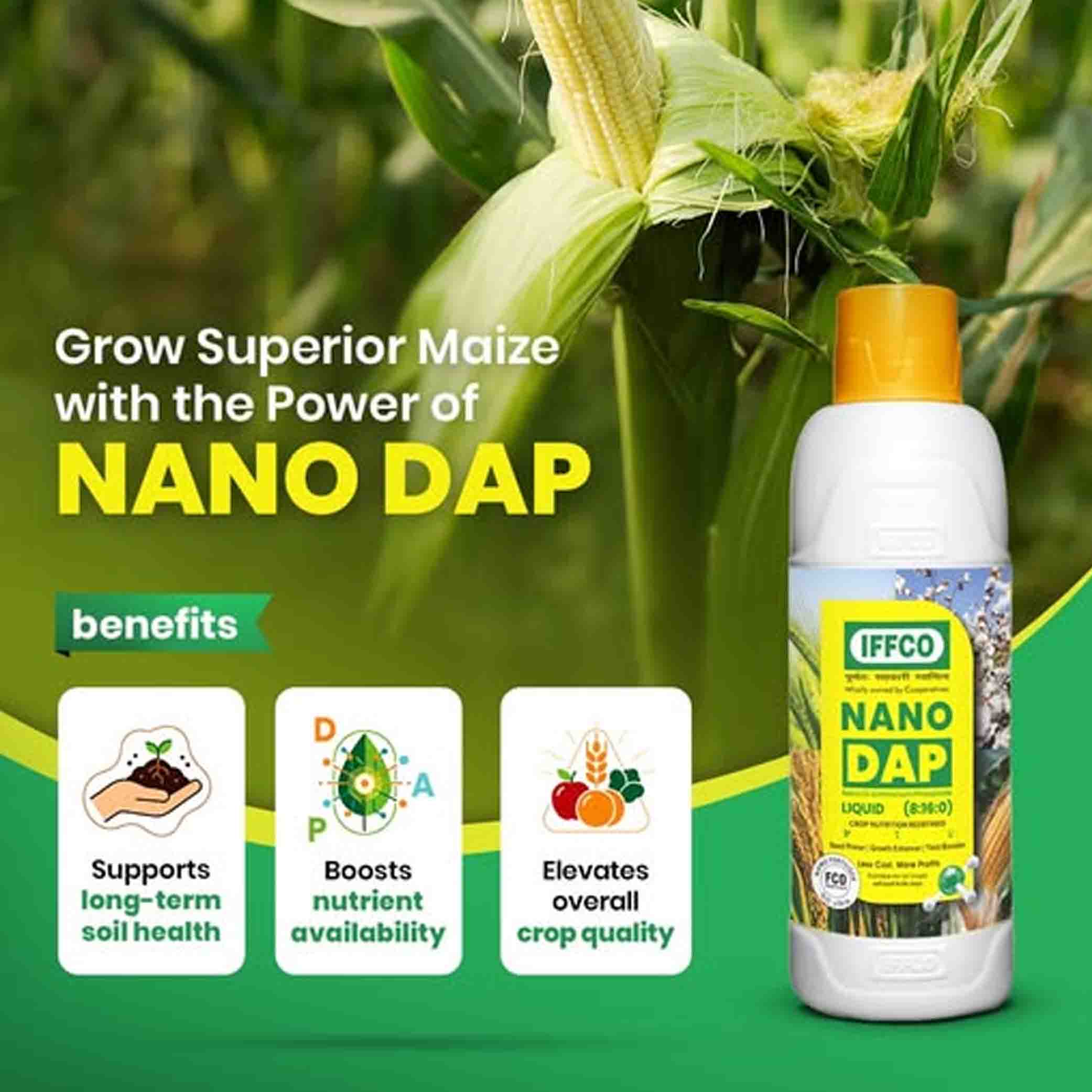 ইফকো ন্যানো ডিএপি তরল (৮:১৬:১০) - ২৫০ মিলি (আমদানিকৃত)