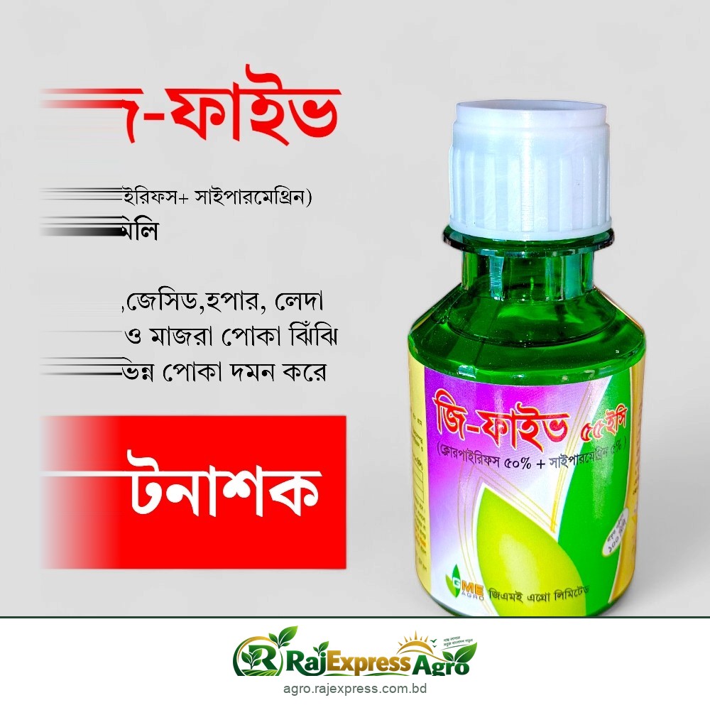 জি ফাইভ ৫৫ ইসি কীটনাশক (ক্লোরপাইরিফস + সাইপারমেথ্রিন)