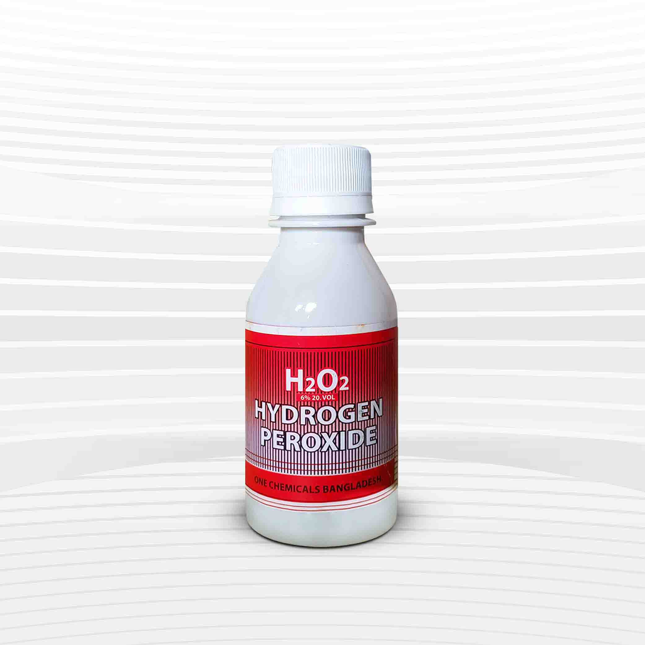 হাইড্রোজেন পারক্সাইড (H2O2) ৬% ২০ VOL - ১০০ মিলি (সাদা বোতল)